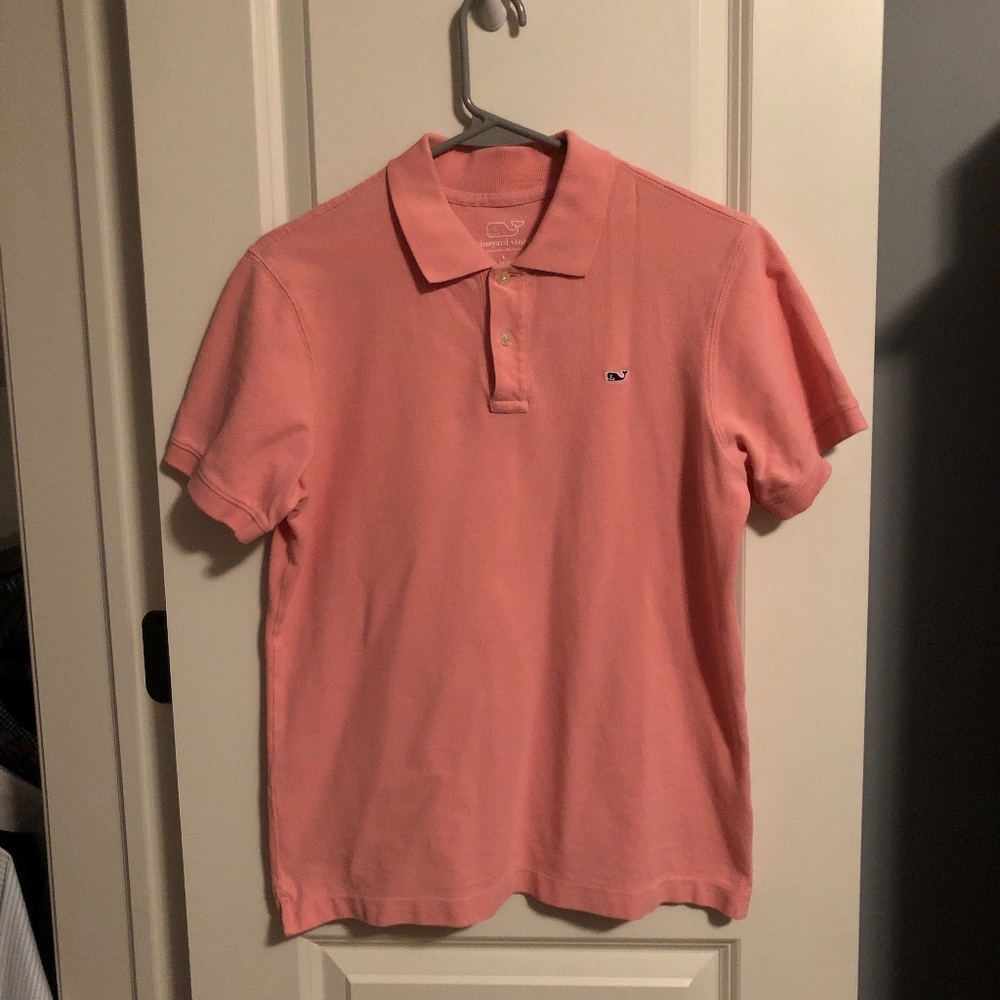 Vineyard Vines Pink Polo Shirt Boys Large (16-18)